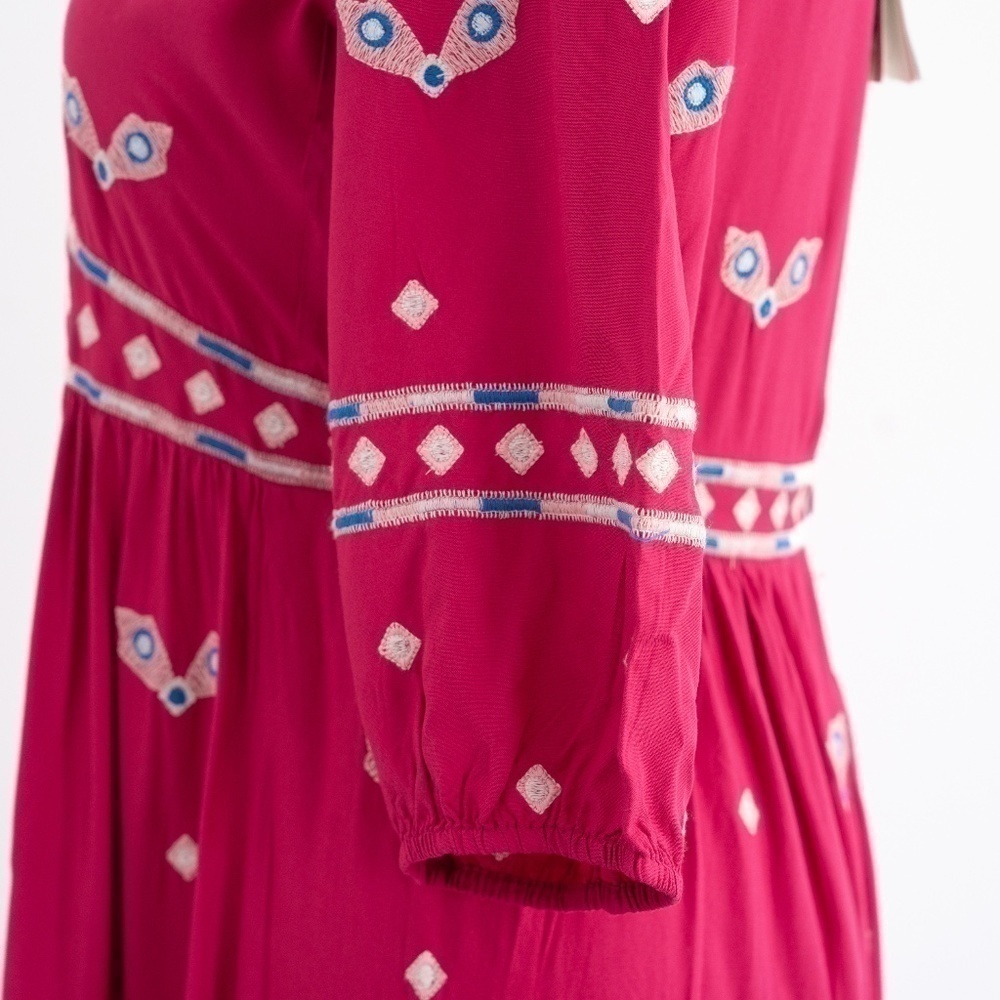 Ba&sh - Java Embroidered Boho Midi Dress - Picture 11 of 16